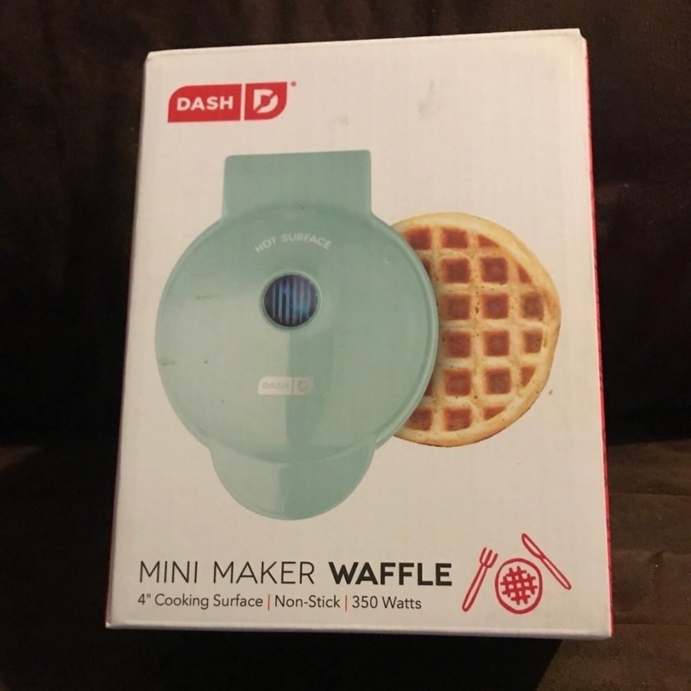 Ash Mini Waffle Maker in Mint Green and Black